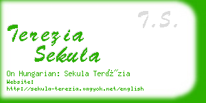 terezia sekula business card